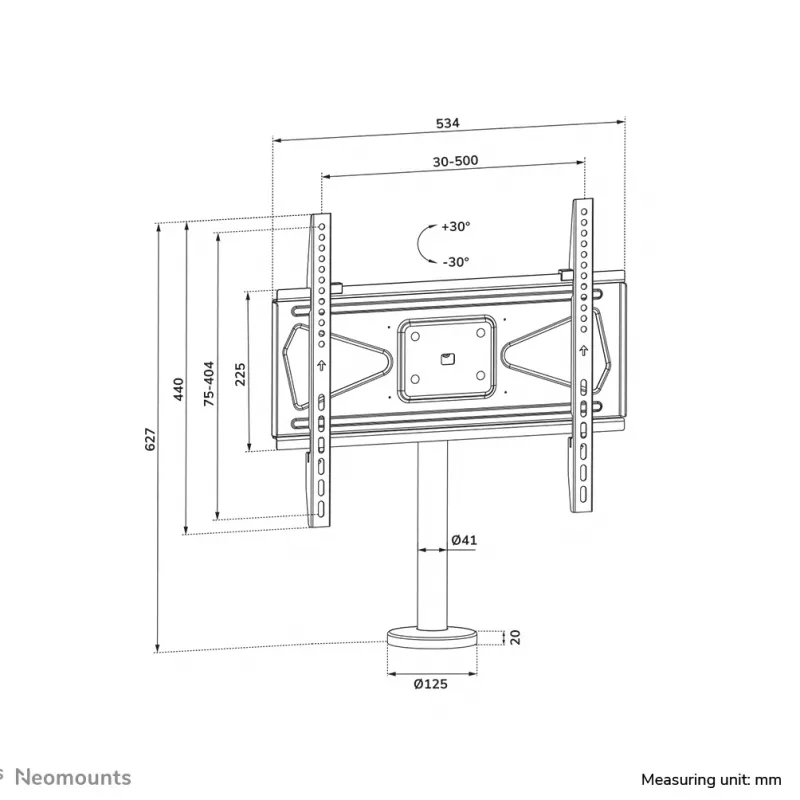 Supporto da tavolo per TV Neomounts DS42-430BL14 da avvitare max 50 kg 32-55