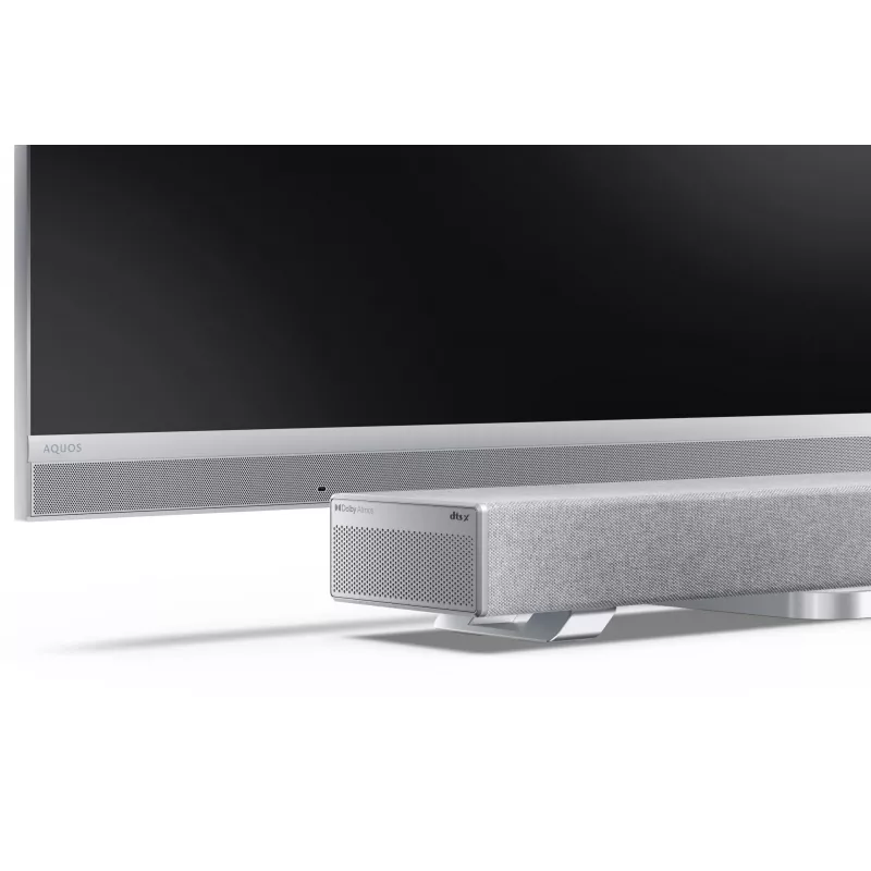 Sharp HT-SBW53121(SL) 3.1.2 Dolby Atmos/DTS:X soundbar con subwoofer wireless, 550 W, Bluetooth, argento