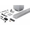 Sharp HT-SBW53121(SL) 3.1.2 Dolby Atmos/DTS:X soundbar con subwoofer wireless, 550 W, Bluetooth, argento