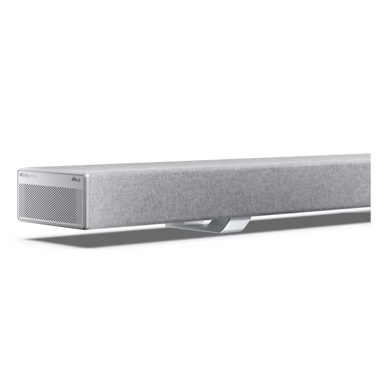Sharp HT-SBW55121(SL) 5.1.2 Dolby Atmos/DTS:X soundbar con subwoofer wireless, 650 W, Bluetooth, argento