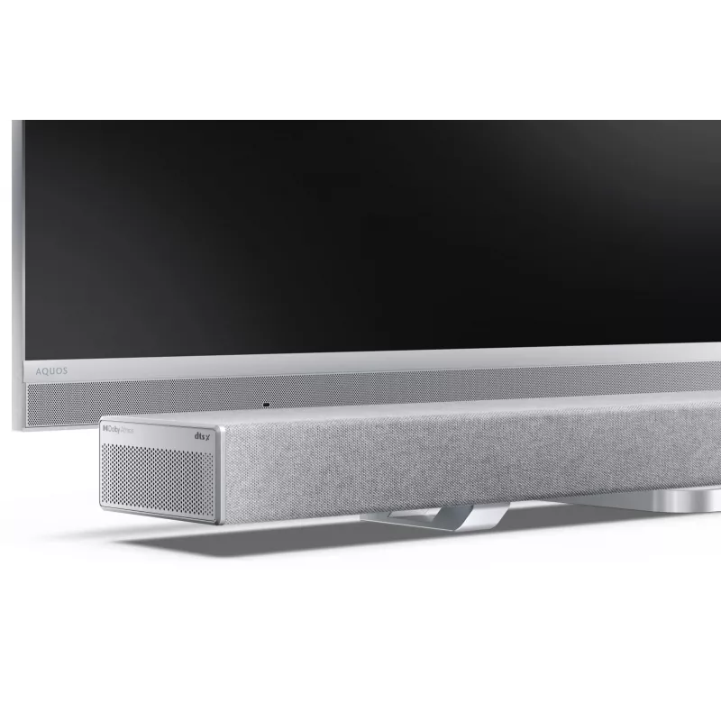 Sharp HT-SBW55121(SL) 5.1.2 Dolby Atmos/DTS:X soundbar con subwoofer wireless, 650 W, Bluetooth, argento