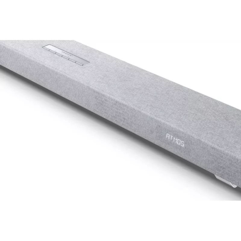 Sharp HT-SBW55121(SL) 5.1.2 Dolby Atmos/DTS:X soundbar con subwoofer wireless, 650 W, Bluetooth, argento
