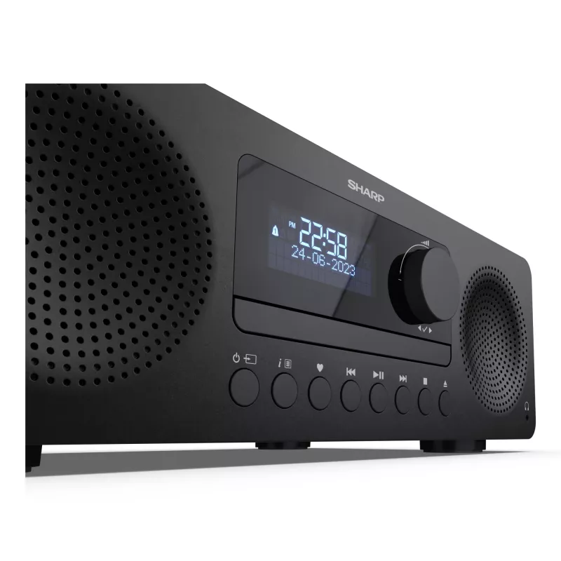 Microsistema audio domestico Sharp XL-B720D 30 W, diffusori a 2 vie, DAB/DAB+/FM, lettore ottico, nero