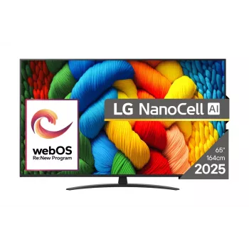 TV LG NanoCell AI 65NANO81A3A 165,1 cm (65 pollici) 4K Ultra HD Smart TV Wi-Fi nera