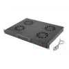 Lanberg AK-1503-B pannello di ventilazione 19" 1U con LCD e termostato, 4 ventole, 230 V, 483x322x44,45 mm, nero