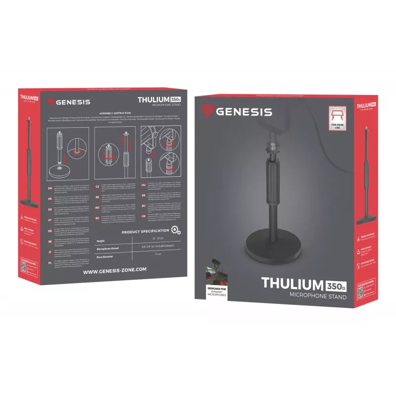 Supporto microfono da tavolo GENESIS NGM-2293 nero 20-30 cm