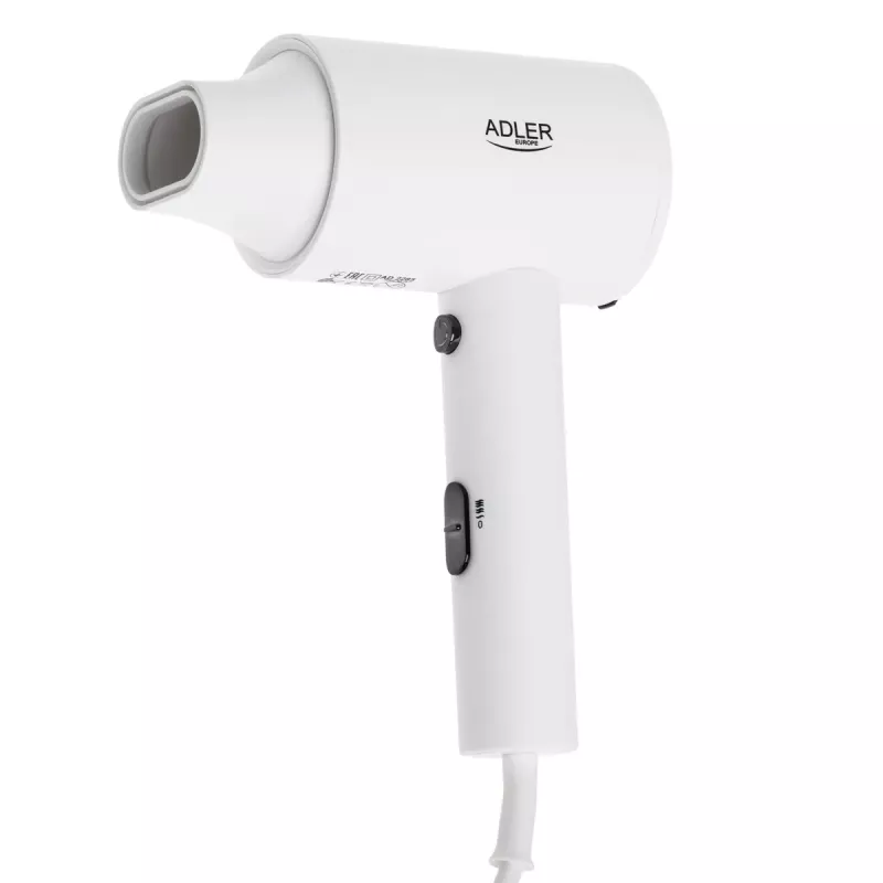 Asciugacapelli da parete Adler AD 2285 — 2000 W, 3 livelli di temperatura, livello freddo, bianco