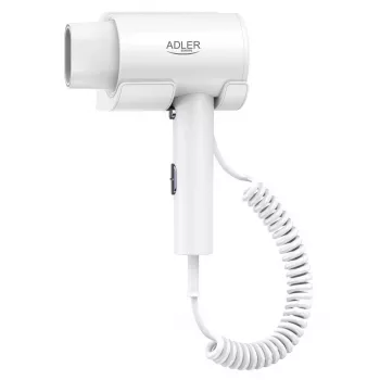 Asciugacapelli da parete Adler AD 2285 — 2000 W, 3 livelli di temperatura, livello freddo, bianco