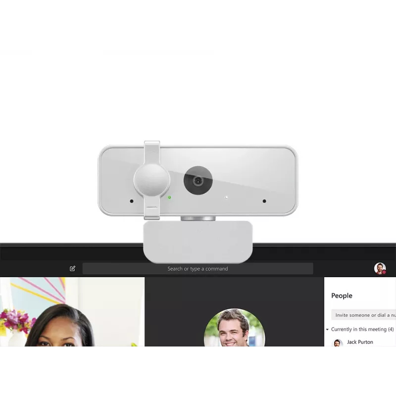 Webcam Lenovo 310 Full HD 1920x1080 30fps USB 2.0 bianco, supporto a clip