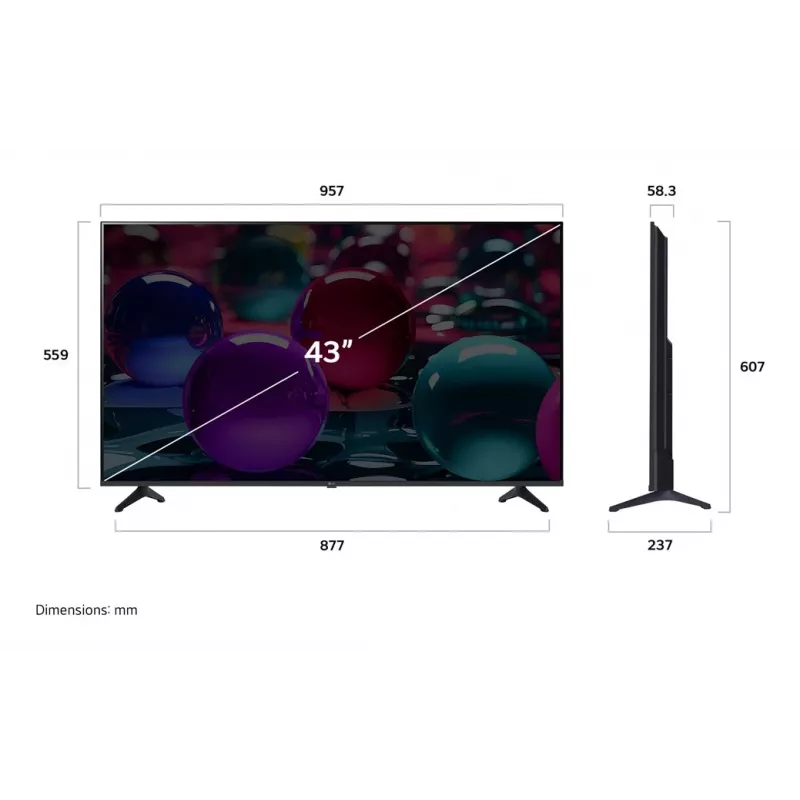 LG UHD AI 43UA73003LA TV 109,2 cm (43 inch) 4K Ultra HD Smart TV Wi-Fi nero