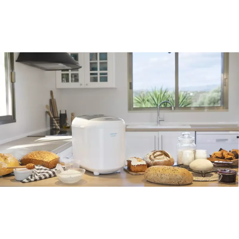 Cecotec Bread&Co 1000 Delicious macchina del pane, 19 programmi, max 1 kg, display LCD