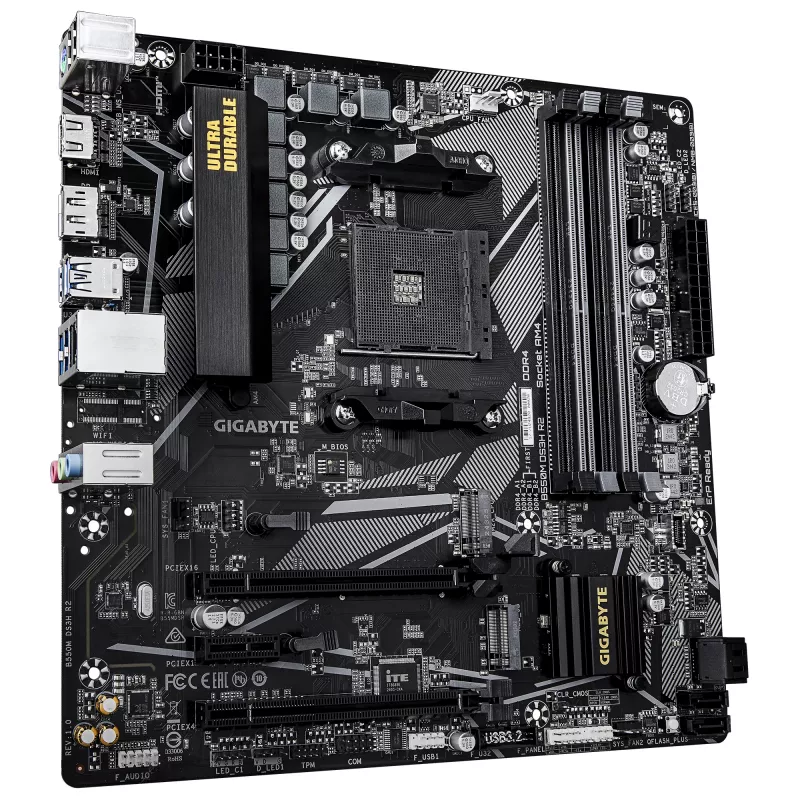 Scheda madre GIGABYTE B550M DS3H R2, B550, socket AM4, Micro ATX