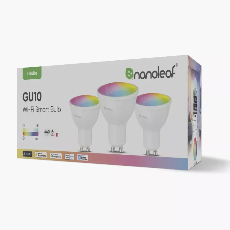Lampadina smart Nanoleaf N7502B02-3GU10 RGBCW Wi‑Fi confezione da 3 pz. GU10