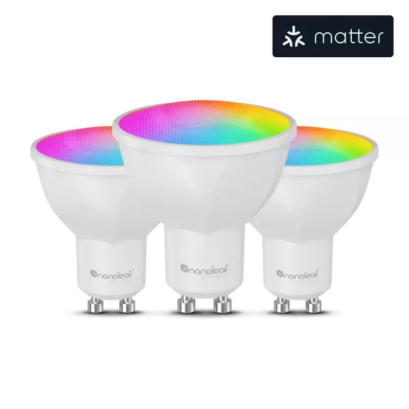 Lampadina smart Nanoleaf N7502B02-3GU10 RGBCW Wi‑Fi confezione da 3 pz. GU10