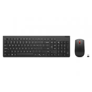 Set tastiera e mouse wireless Lenovo Essential 2,4 GHz – tastiera full size con layout russo/cirillico, mouse ottico ambidestro