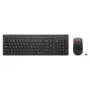 Set tastiera e mouse wireless Lenovo Essential 2,4 GHz – tastiera full size con layout russo/cirillico, mouse ottico ambidestro
