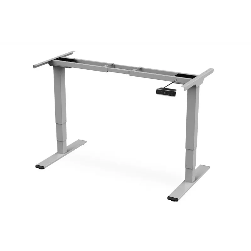 Base tavolo regolabile in altezza elettricamente Digitus, doppio motore, portata 100 kg, grigio