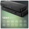 Dock USB4 Axagon HMC-U4, 3x USB-A, 2x USB-C, HDMI e DP 8K/30Hz, RJ-45, SD/mSD, audio, PD 100W