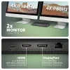 Dock USB4 Axagon HMC-U4, 3x USB-A, 2x USB-C, HDMI e DP 8K/30Hz, RJ-45, SD/mSD, audio, PD 100W