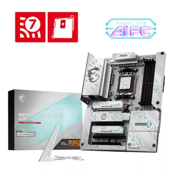 Scheda madre MSI B850 GAMING PLUS WIFI PZ — AMD B850, socket AM5, ATX, DDR5, 4x DIMM, 3x M.2, Wi‑Fi, Bluetooth