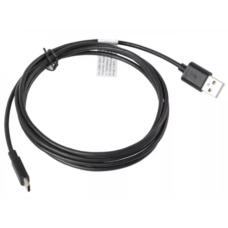 Cavo USB LANBERG CA-USBO-10CC-0018-BK USB 2.0, USB A (connettore maschio) su USB C (connettore maschio), 1,8 m, nero