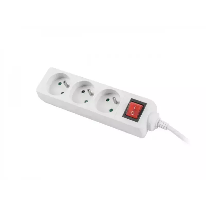 Prolunga elettrica Lanberg PS1-03E-0150-W 1,5 m 3 prese AC per interni bianca