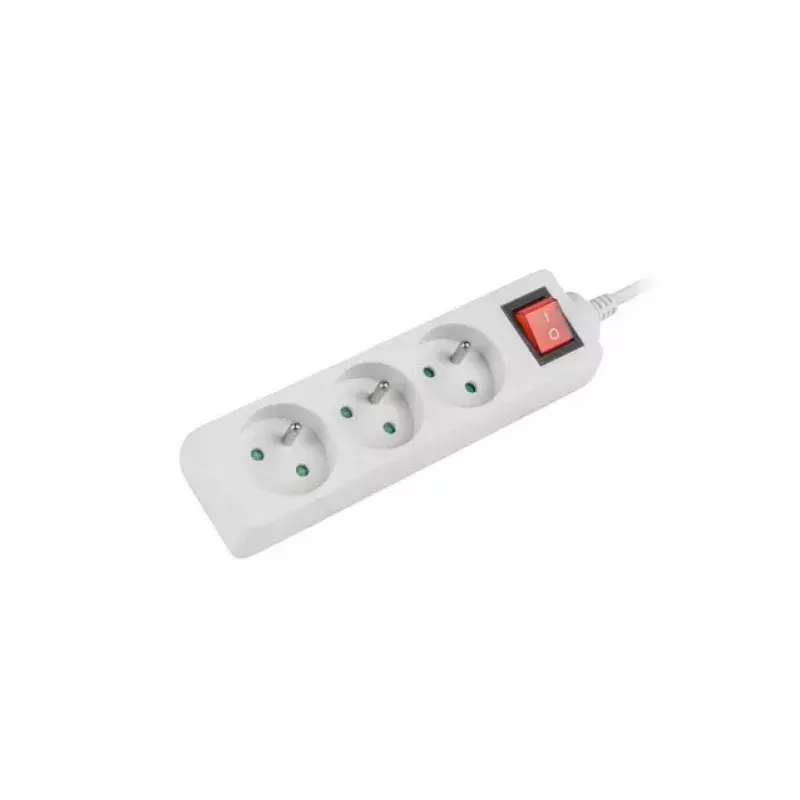 Prolunga elettrica Lanberg PS1-03E-0150-W 1,5 m 3 prese AC per interni bianca