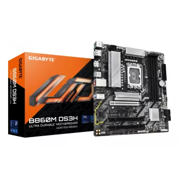 Scheda madre GIGABYTE B860M DS3H - CPU Intel Core Ultra Series, VRM 5+1+2+1 fasi, fino a 9066MHz DDR5, 1xPCIe 5.0 + 1xPCIe 4.0 M.2, 2.5GbE LAN, USB 3.2 Gen 2