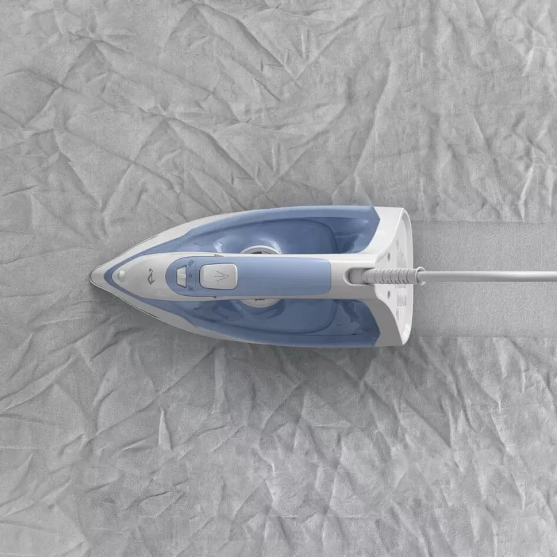 Tefal Virtuo 30 FV2C41E0 ferro da stiro a secco e a vapore suola in ceramica 2000 W blu, bianco