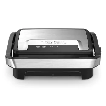 Grill da contatto Tefal Inicio Compact GC270D10 — rettangolare 1000 W, piastra superiore grill, nero/acciaio inox