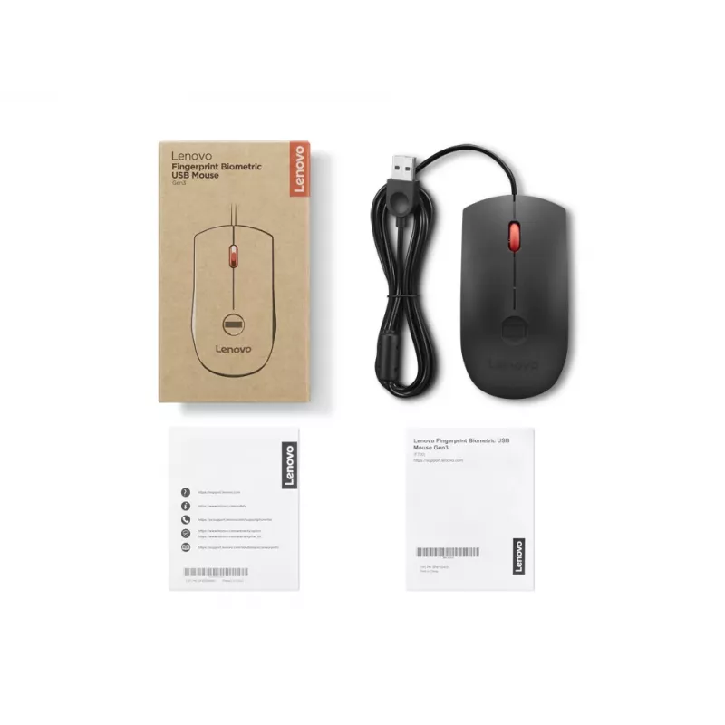 Lenovo 4Y51S24029 mouse da ufficio ambidestro USB Type-A ottico 2000 DPI