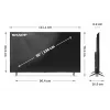 Sharp 50HP5265E 50" (127 cm) 4K Ultra HD Smart TV, Google TV, Wi-Fi, nero