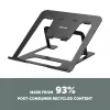 Fellowes Alumia supporto per laptop rialzato portatile max. dimensione 15 pollici max. peso 5 kg nero