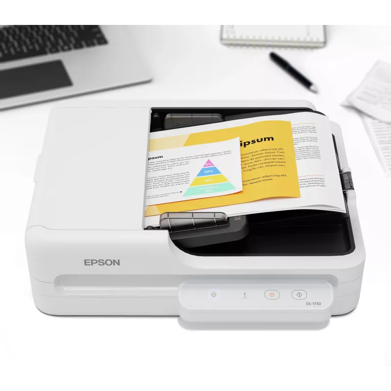 Scanner piano e ADF Epson WorkForce DS-1730 1200 x 1200 DPI A4 nero, bianco