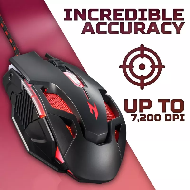 Acer Nitro Gaming Mouse II NMW200, cablato, nero