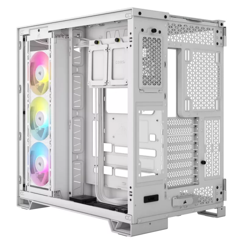 Case PC CORSAIR – iCUE LINK 6500X RGB Mid-Tower Dual Chamber bianco