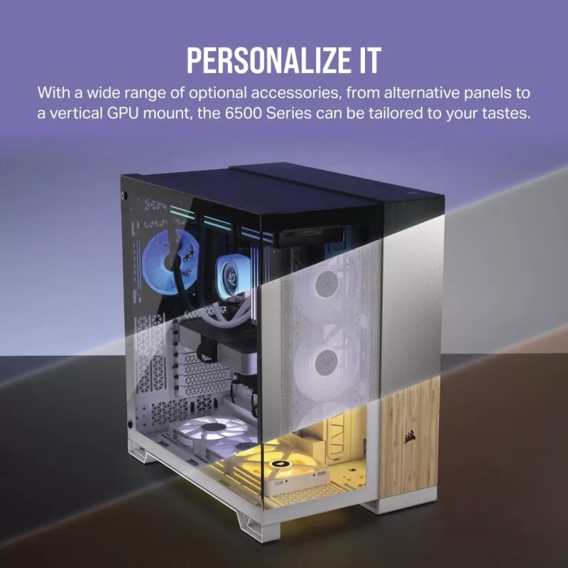 Case PC CORSAIR – iCUE LINK 6500X RGB Mid-Tower Dual Chamber bianco