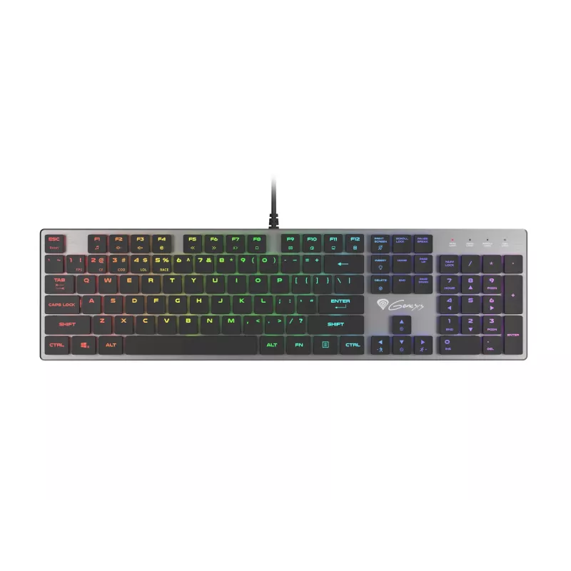 GENESIS Thor 420 RGB Tastiera Gaming USB QWERTY US International Argento