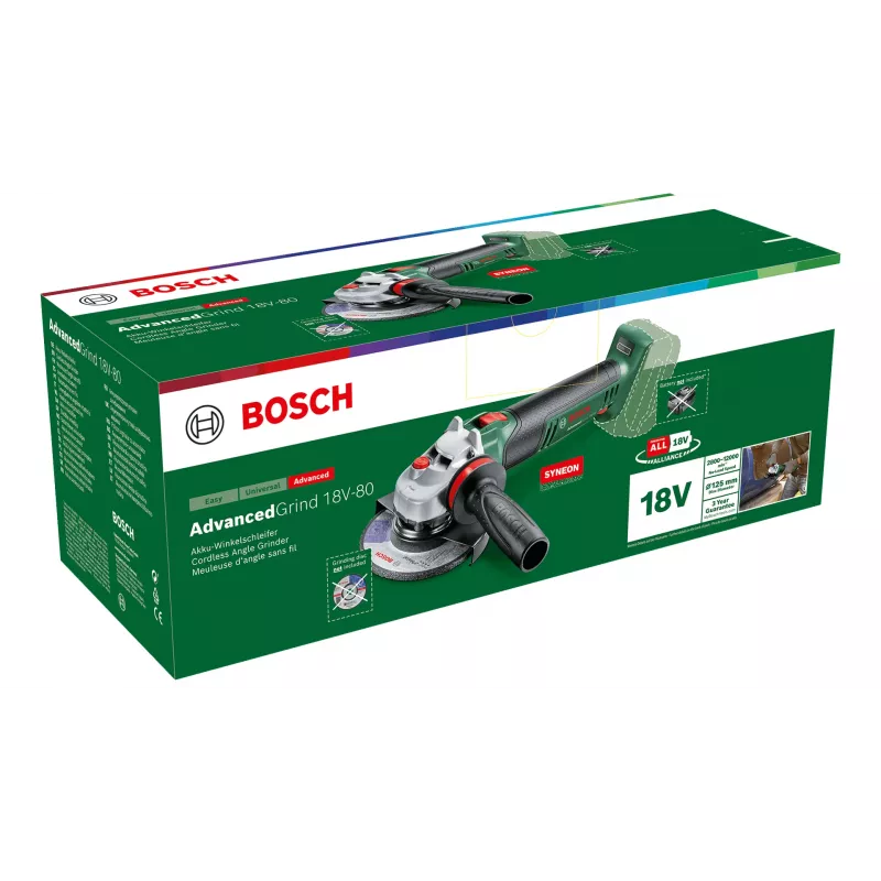 Bosch AdvancedGrind 18V-80 Smerigliatrice angolare a batteria, 125 mm