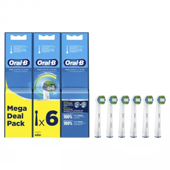 Oral-B Precision Clean 80339528 Testina spazzolino 6 pz. Bianco