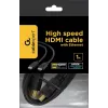 Gembird CC-HDMI4-1M cavo HDMI 2.0 con Ethernet, maschio-maschio, connettori placcati in oro, 1 m, nero, confezione sfusa
