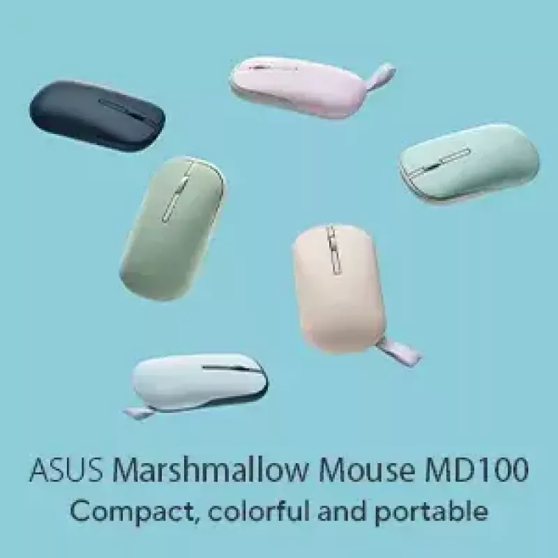ASUS Marshmallow MD100 Mouse Office Ambidextro RF Wireless + Bluetooth Ottico 1600 DPI
