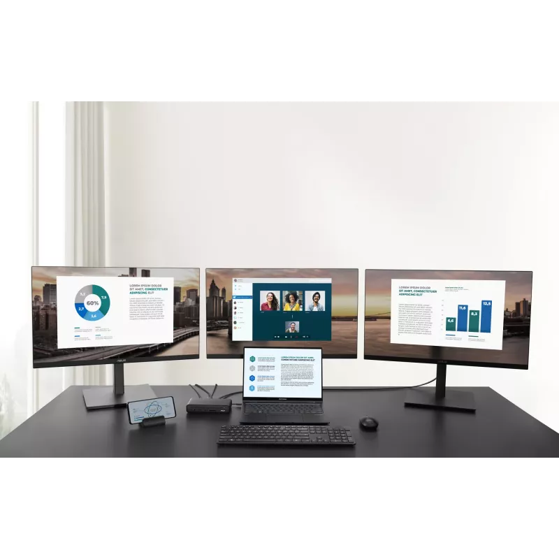 ASUS Triple Display USB-C Dock DC300 Docking USB 3.2 Gen 2 (3.1 Gen 2) Type-C Nero