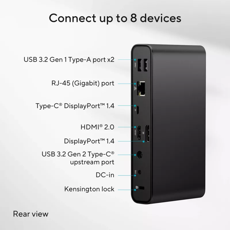 ASUS Triple Display USB-C Dock DC300 Docking USB 3.2 Gen 2 (3.1 Gen 2) Type-C Nero