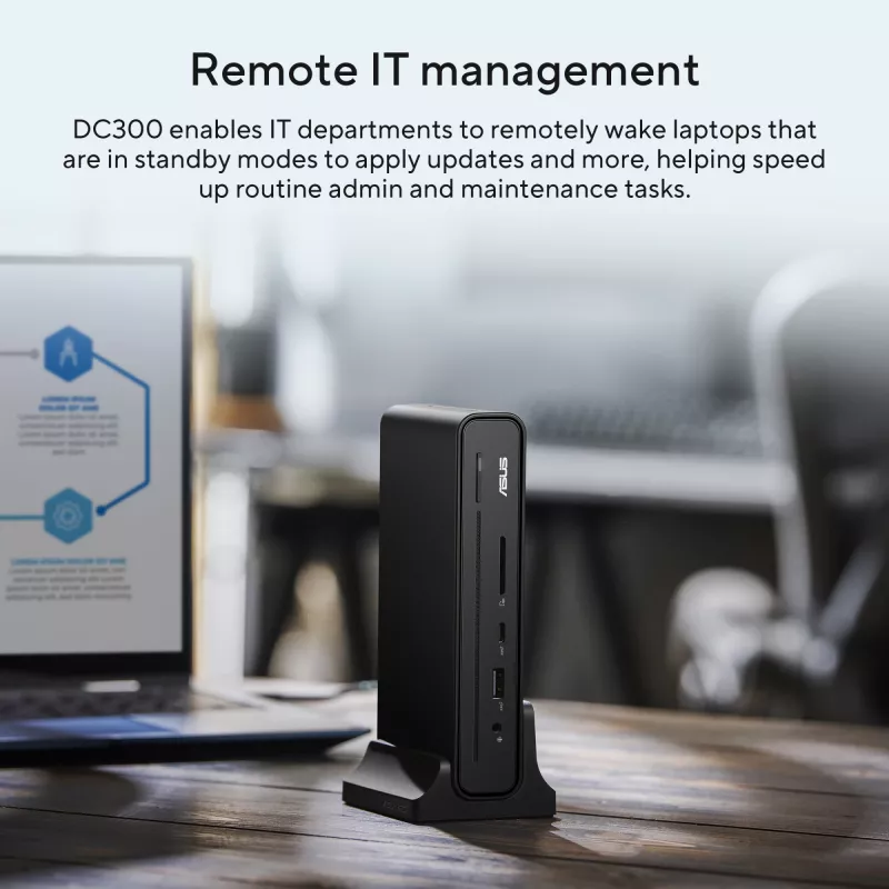 ASUS Triple Display USB-C Dock DC300 Docking USB 3.2 Gen 2 (3.1 Gen 2) Type-C Nero