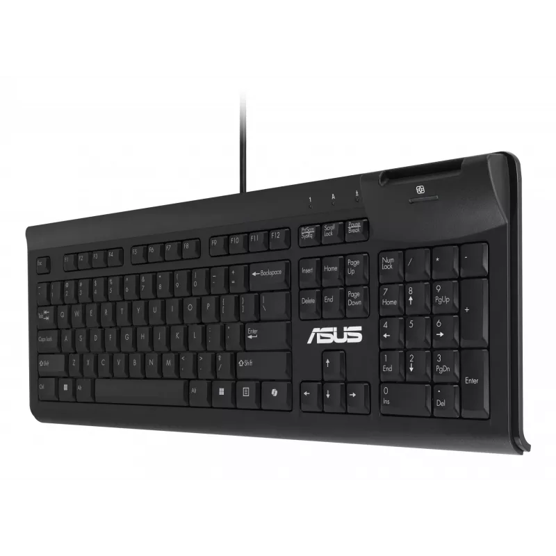ASUS Smart Card KU100 tastiera per casa/ufficio USB nero