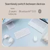 Tastiera wireless Bluetooth ASUS Marshmallow KW100 — layout US International, Oat Milk