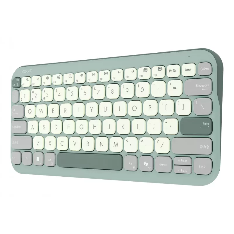 Tastiera wireless Bluetooth ASUS Marshmallow KW100 — layout US International, design compatto