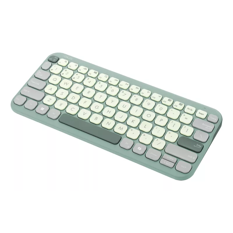 Tastiera wireless Bluetooth ASUS Marshmallow KW100 — layout US International, design compatto