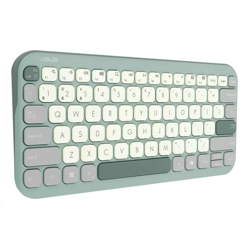 Tastiera wireless Bluetooth ASUS Marshmallow KW100 — layout US International, design compatto